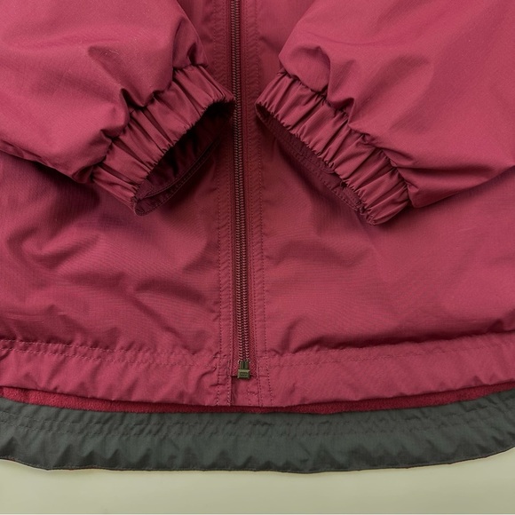 LL Bean wine black womens nylon soft shell zip front windbreaker jacket Large - Picture 6 of 9